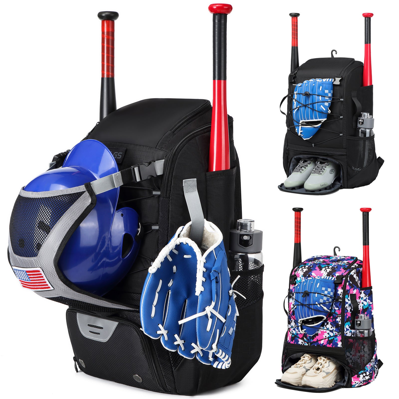 Baseball Equipment Backpack Large Capacity Portable Multifunctional