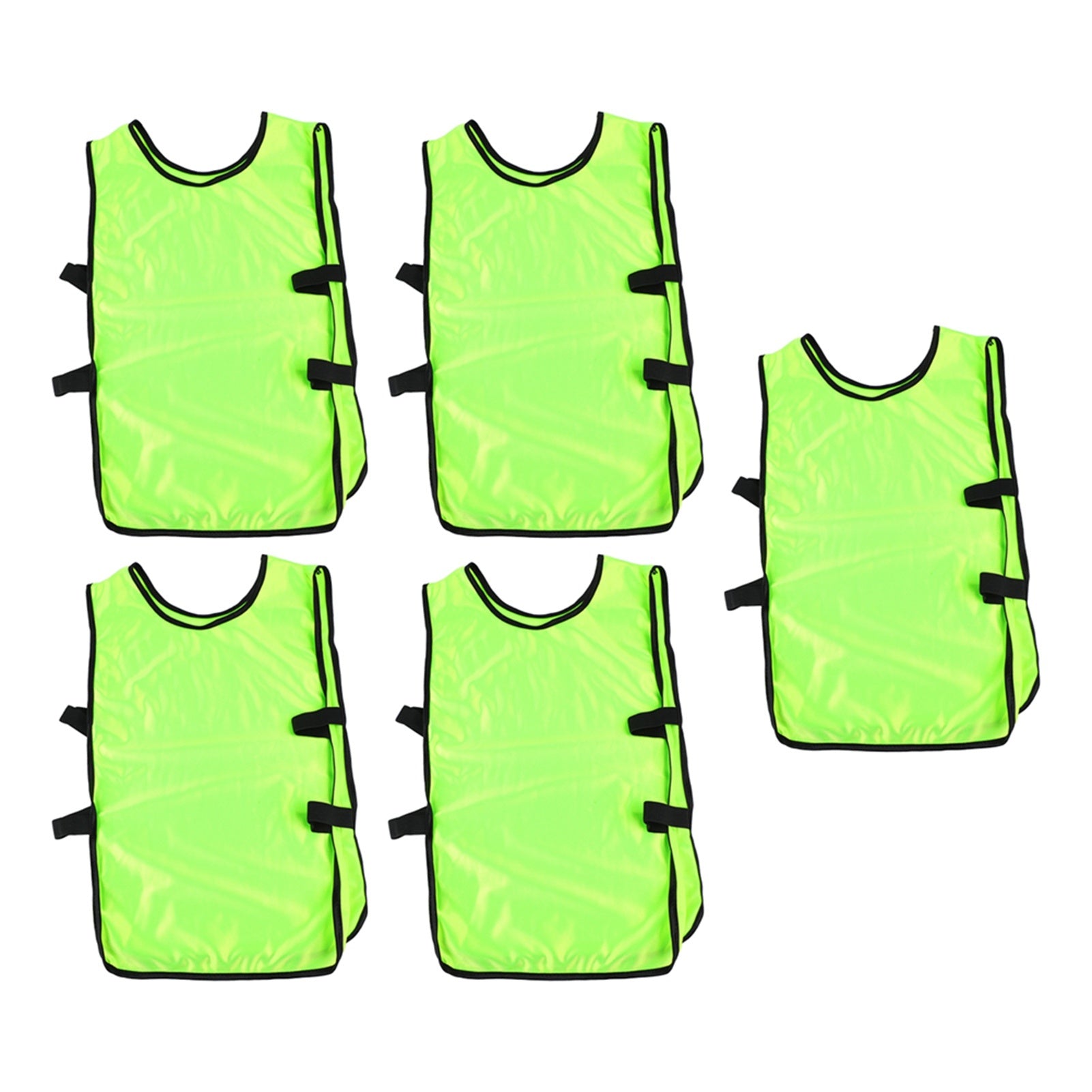 5PCS Kids Fluorescent Mesh Soccer Pinnie Scrimmage Vest